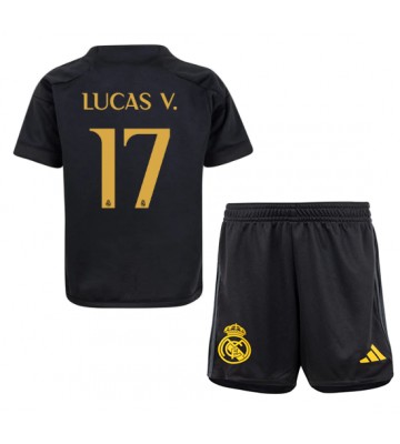 Maillot de foot Real Madrid Lucas Vazquez #17 Troisième enfant 2023-24 Manches Courte (+ pantalon court)